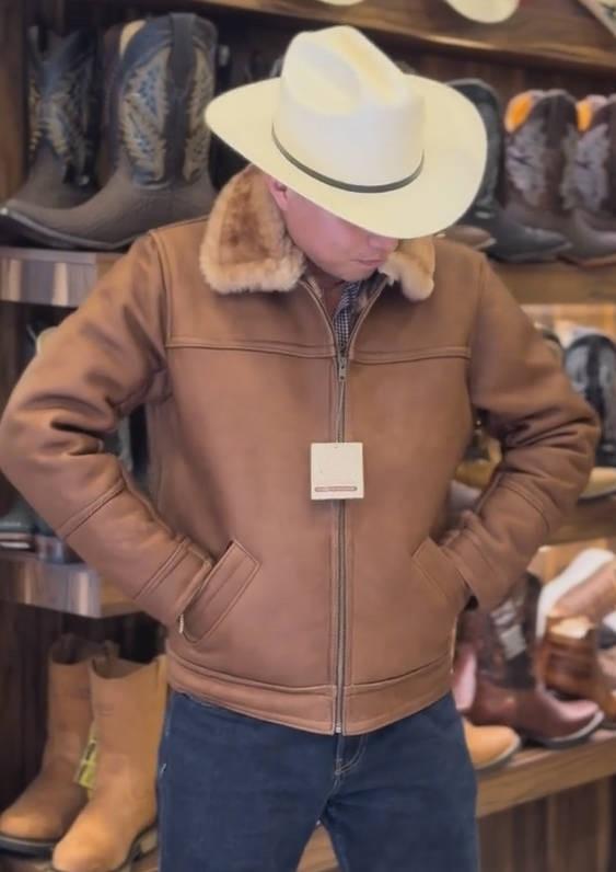 Caramel Trim Cowboy Jacket (⏰Free Shipping)