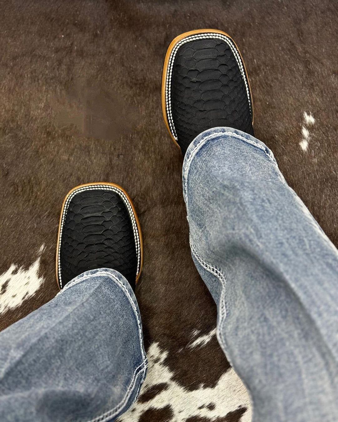 Bone Crocodile Leather Boots