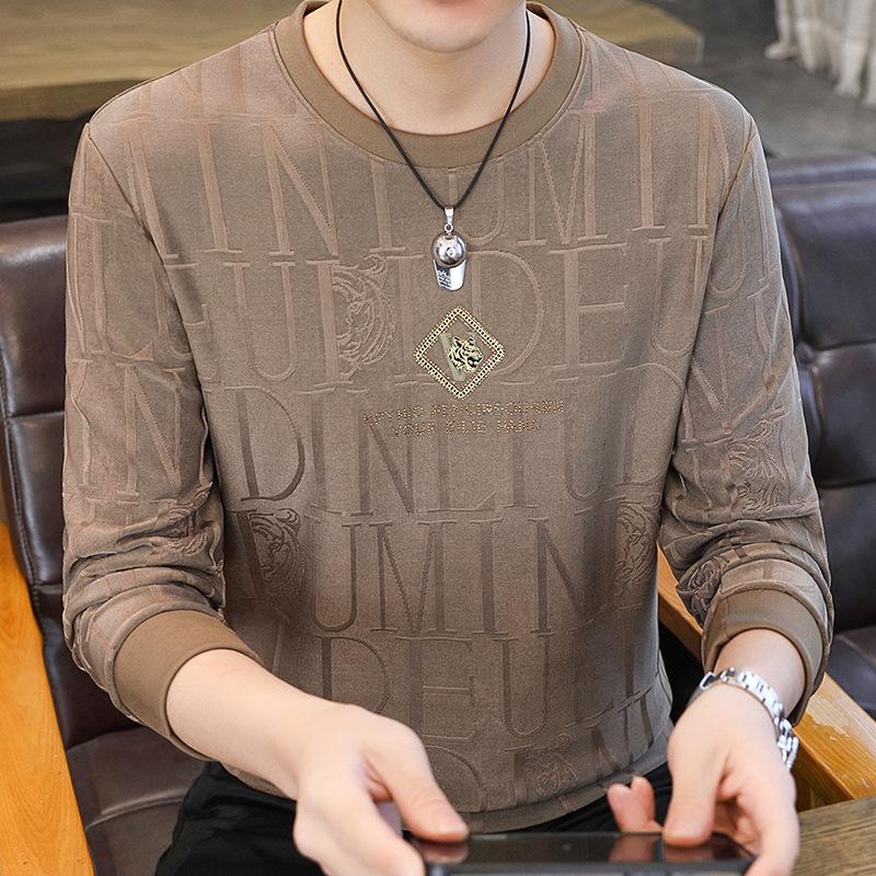 Men's Premium Rhinestone Round Neck Top