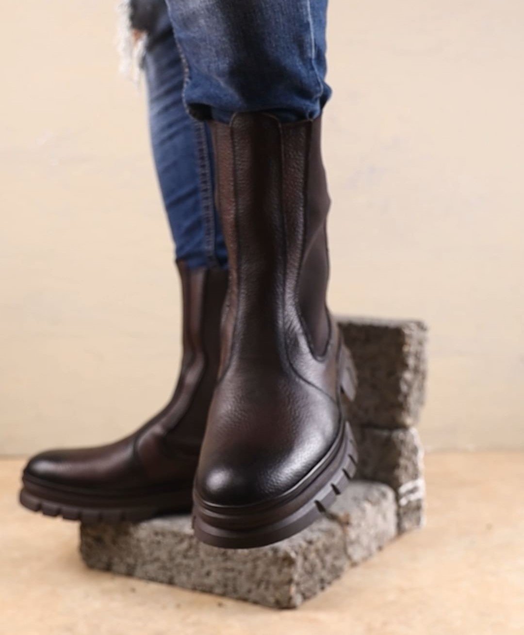 Men's High Leather Boots