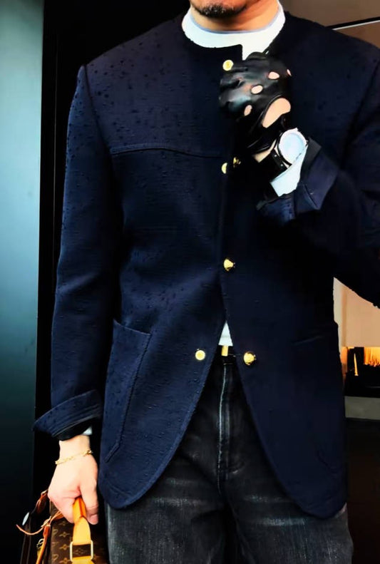 The Sovereign Collarless Blazer