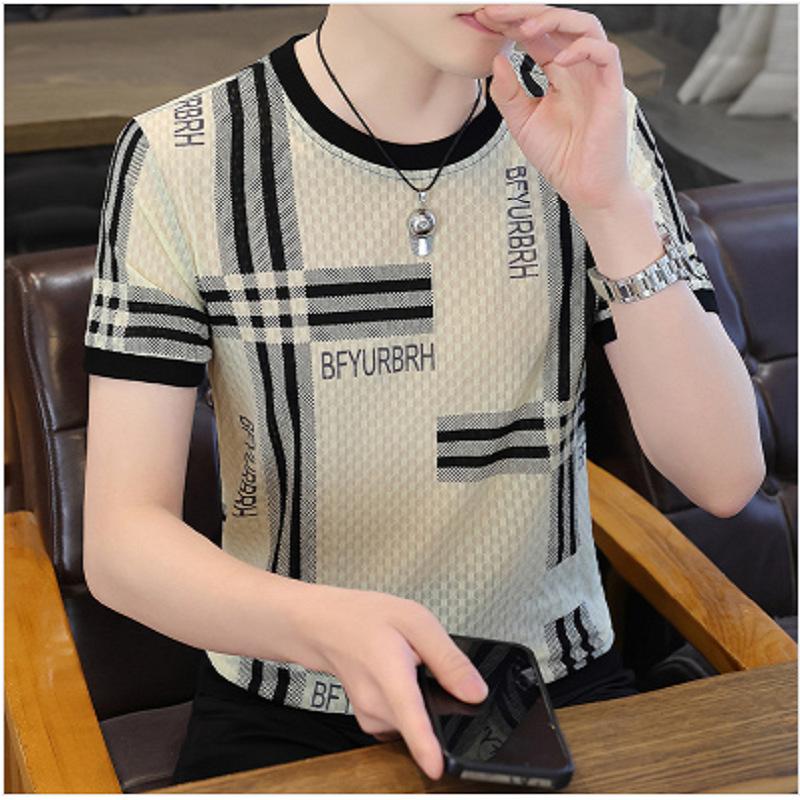 Men's Summer Loose Hollow Ice Silk T-shirt