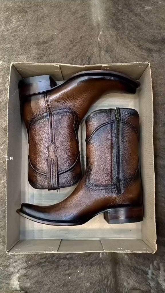 Men's Natural Leather Boots