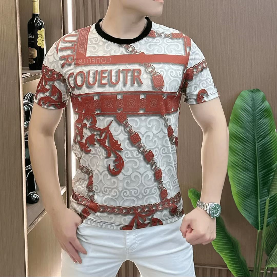 Men's Ice Silk 3D Pattern T-shirt