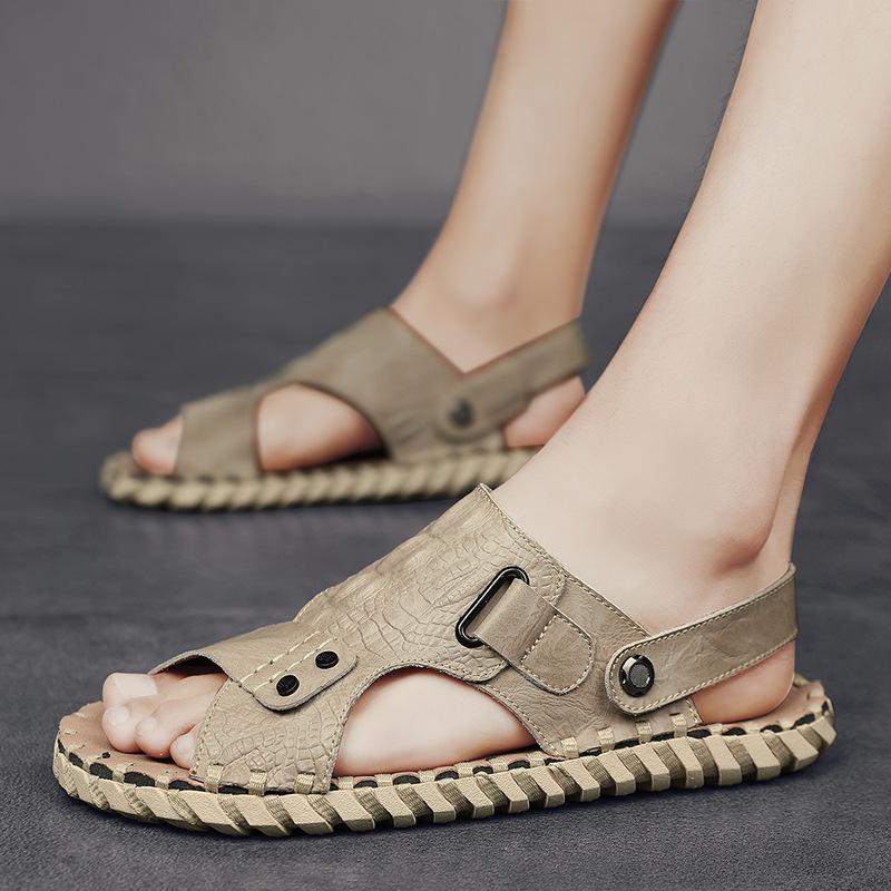 Men's crocodile leather sandals