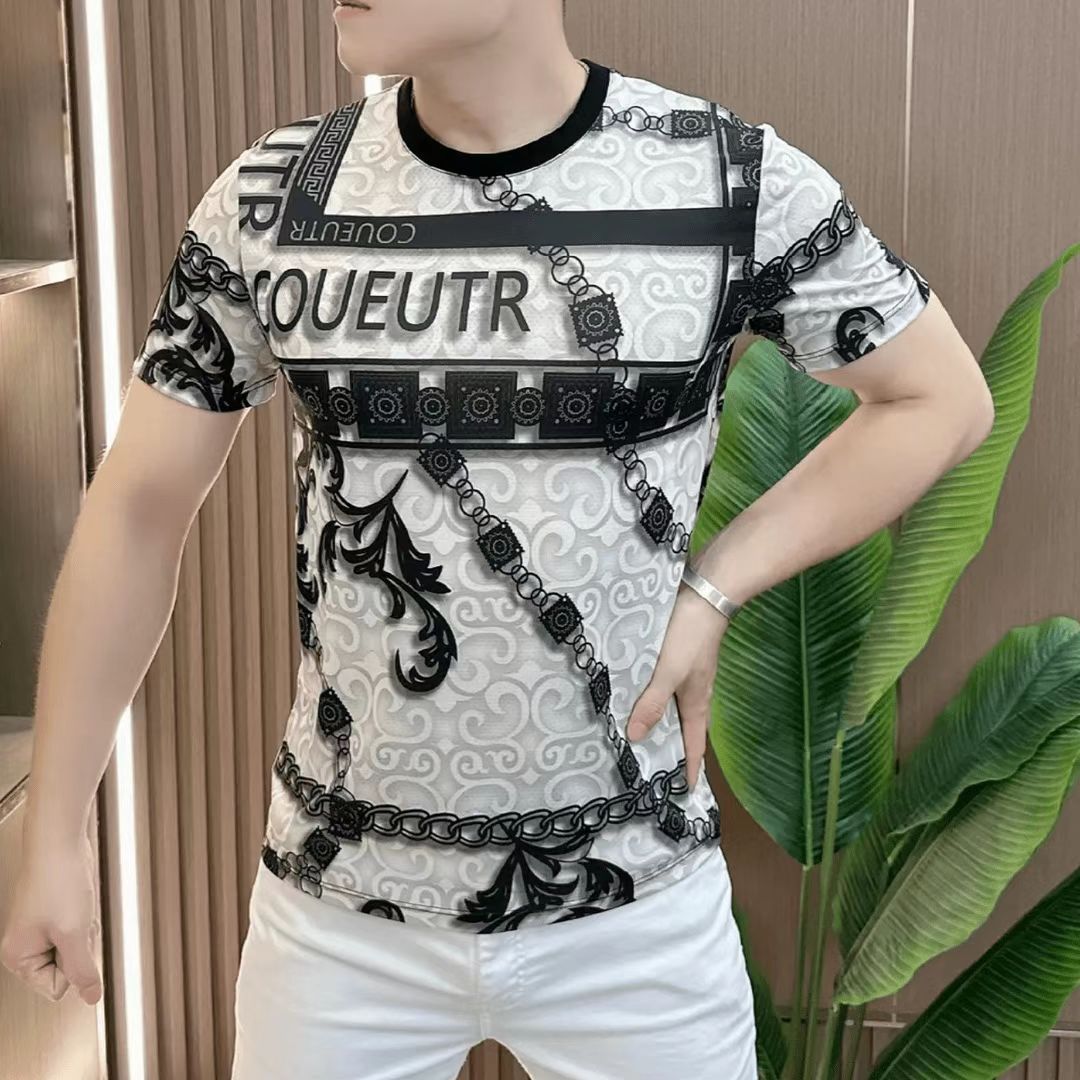 Men's Ice Silk 3D Pattern T-shirt