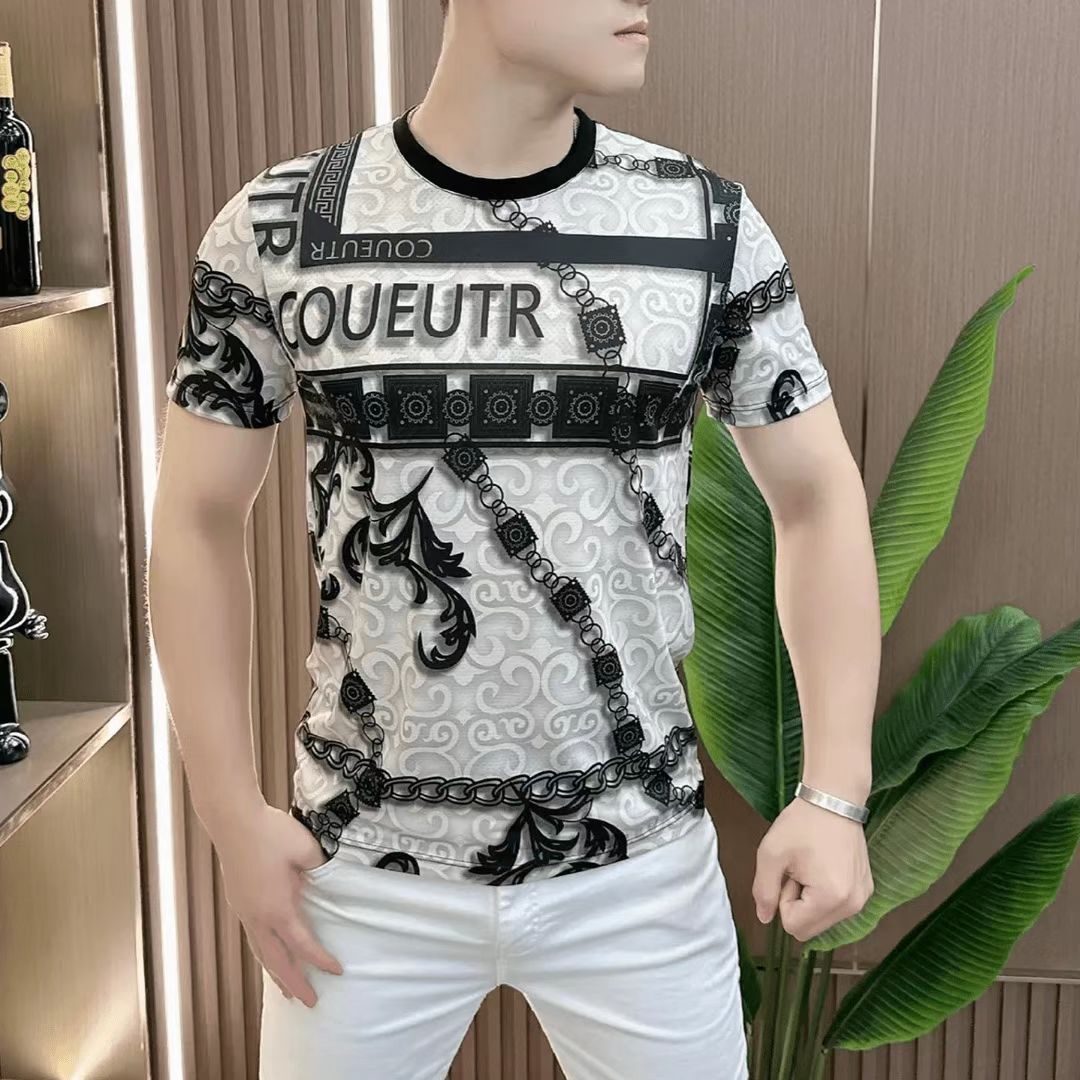 Men's Ice Silk 3D Pattern T-shirt