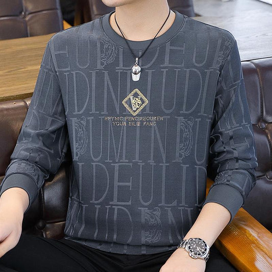 Men's Premium Rhinestone Round Neck Top