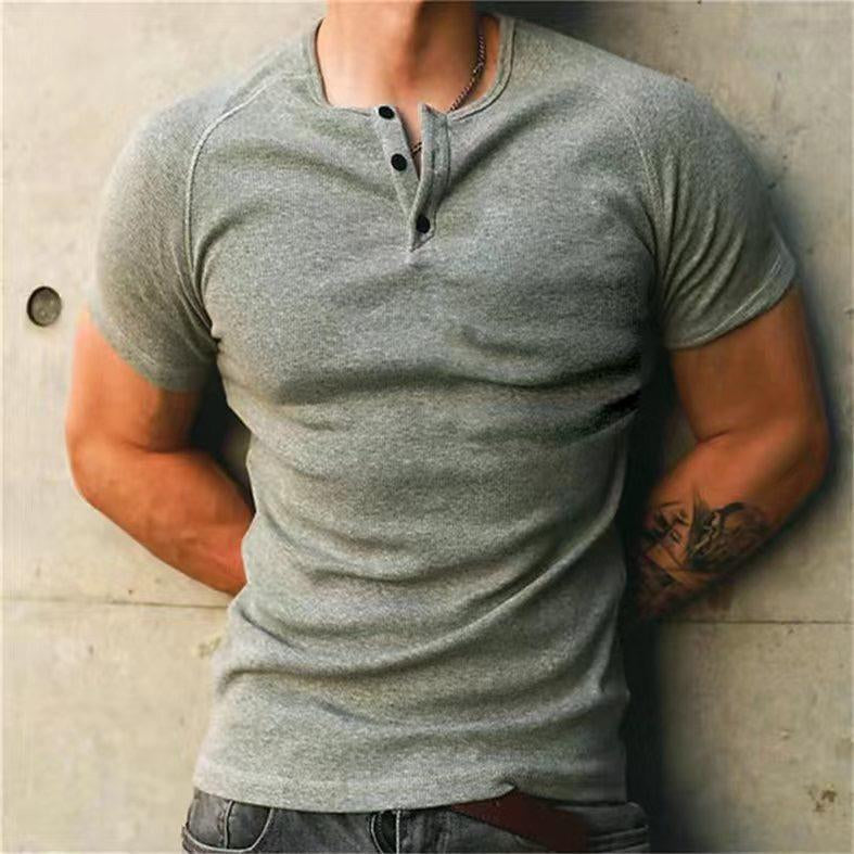 Men's Muscle T Shirts Stretch Short Sleeve