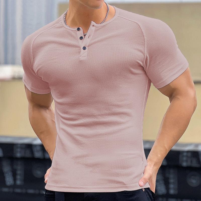 Men's Muscle T Shirts Stretch Short Sleeve