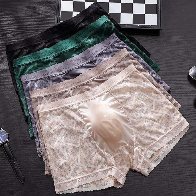 Lace Breathable Geometric Boxers