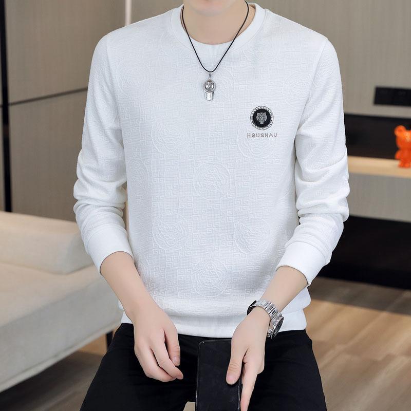 Men's Geometric Embossed Crewneck Top