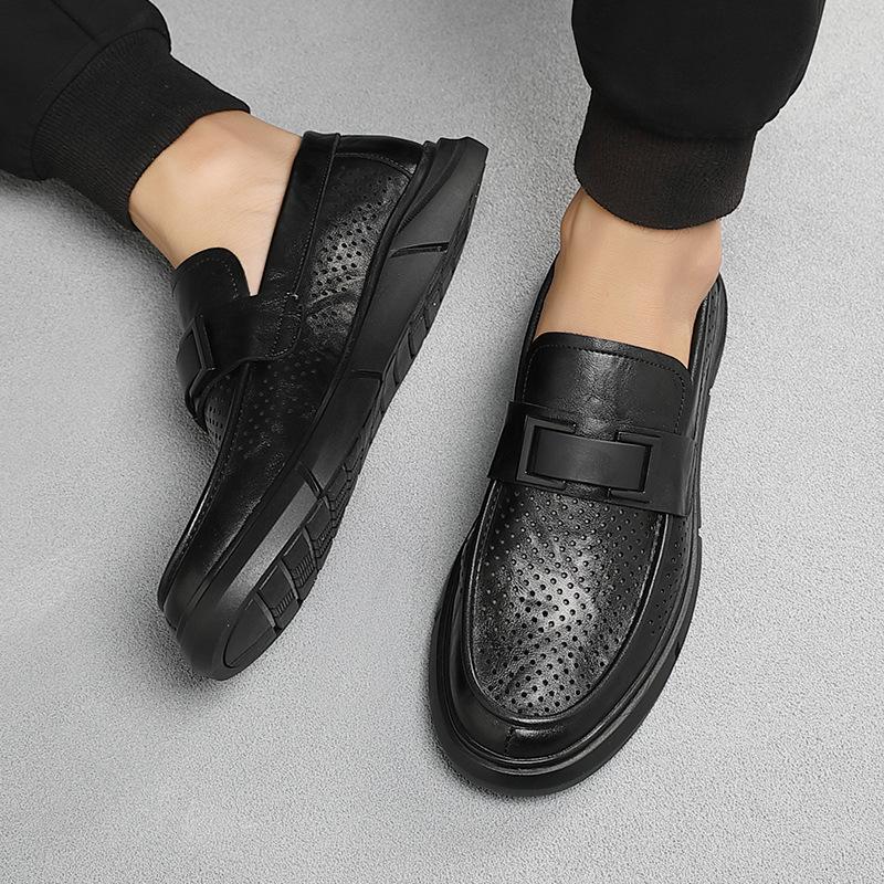 Men's Hollow Business Casual Leather Shoes