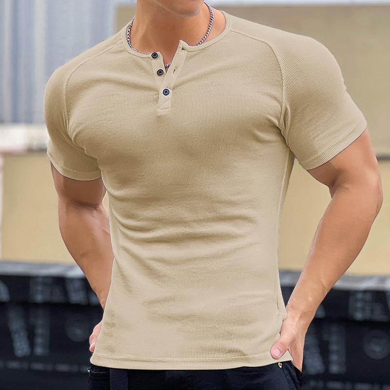 Men's Muscle T Shirts Stretch Short Sleeve