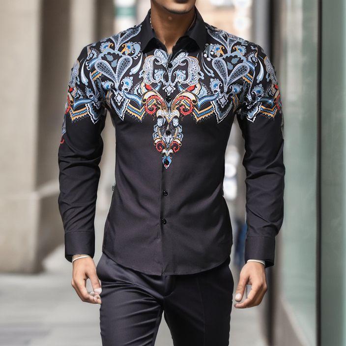 Baroque Charm Print Shirt