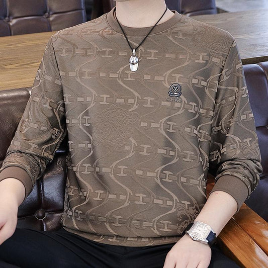 Men's Luxury Embossed Jacquard Top