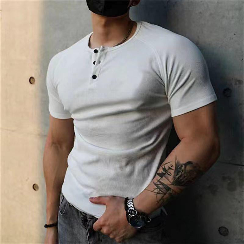 Men's Muscle T Shirts Stretch Short Sleeve