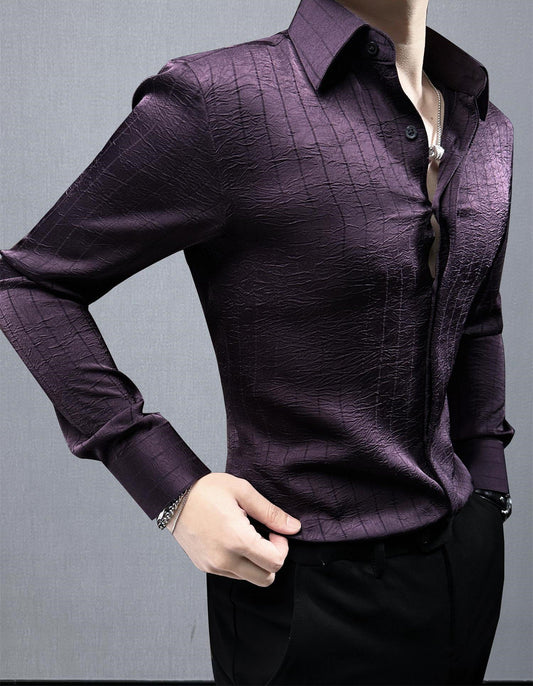 Men's Dusky Pleat Stripe Shirt