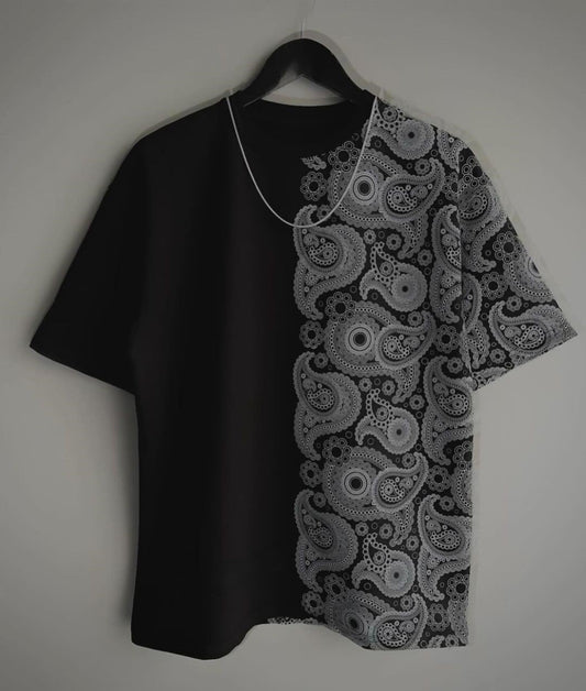 Men's Breathable Half Pattern T-shirt