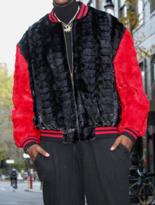 Pop Eco-friendly Fur Bomber Jacket